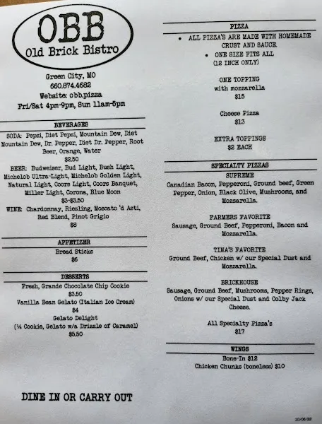 OBB (Old Brick Bistro)